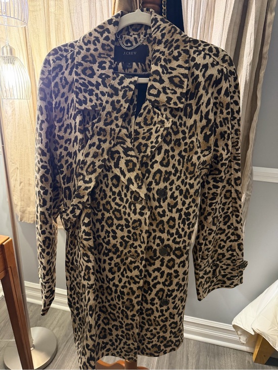 J. Crew Jackets & Blazers - J. Crew Leopard Print Women's Trench Coat size medium new without tags